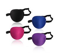 VIKSAUN 4 Pièces PaLes Yeux Cosplay Patchs 3D Patch Oculaire Orthoptchs Oculaires Ajustable, Cache Oeil Patchs Patch D'Oeil Strabisme, Masque Pour tique, Pour Le Traitement De L'Amblyopie