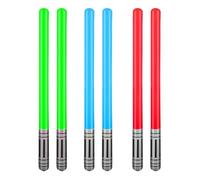 VIKSAUN 6 Pièces Gonflable Ballon Light Sabre Bâton pour Fête Fournitures Parti Faveurs Ballons 3 Couleur aquatiques pour la plage ou la piscine Les Adultes (6 pcs)