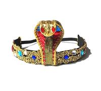 VIKSAUN Coiffe égyptienne, Accessoires de Costume Égyptien Bandeau de Cobra Égyptien, avec motif serpent, Reine du Nil, Egypte, Cléopâtre, Carnaval, Fête à thème, Adultes Bandeau (1 pcs)