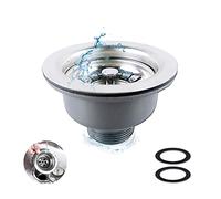 VIKSAUN Filtre à Évier de Cuisine Bouchon d'évier Cuisine en Acier Inoxydable d'évier de Panier Accessoires Eviers(114mm)