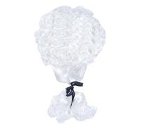 VIKSAUN Perruque Baroque Perruque Noble baroque Renaissance juge Lord compositeur blanche blond Marquis Bouclettes Halloween Cosplay Déguisements Mullet bouclés (Blanc)