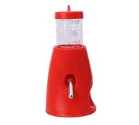 VIKTAO Bouteilles d'eau pour Chiens 80ml Pet Hamster Rats Water Bottle Food Feeder Bowl Holder Dispenser Base Hut Nest Products Accessories(Red)