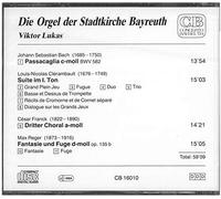 Viktor Lukas - Die Orgel der Stadtkirche Bayreuth [Import]