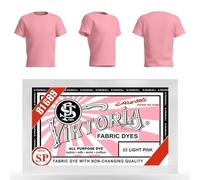 VIKTORIA Teinture textile lavable en machine (59 couleurs) - Teinture pour tissus, colorants pour textiles, couleurs résistantes au lavage, teinture textile, vêtements