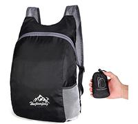 VIKY Sac à dos pliable ultra léger et imperméable 20 l - Sac à dos pliable pratique - Sac à dos de voyage - Imperméable - Sacs à dos pliables pour homme, femme, enfant, voyage, plein air, camping