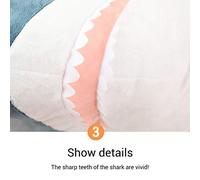 Vikye 45 Cm Mignon Requin en Peluche Tissu Doux Océan Animaux Aquatiques Oreiller Coussin Poupées Grand Bleu Gris Rose (Grey)