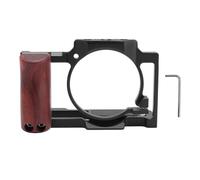 Vikye Cage Vidéo de Caméra Cage de Plate-Forme, Kit de Fabrication de Films Cinéastes en Alliage en Aluminium avec Kit D'épingles de Localisation 1/4 Pouces, Compatible avec la Caméra (Black)