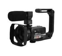 Vikye Caméscope Vidéo 4K, Caméra de Vlogging UHD 64MP pour Youtube, Zoom Numérique 18X, écran Tactile 3 Pouces avec Stabilisateur de Microphone, Carte 32G et 2 Batteries