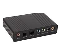 Vikye Carte Son Externe, Carte Son USB pour Ordinateur Portable avec Audio Numérique SPDIF, Carte Son Stéréo, Taux D'échantillonnage 6 Canaux 48 KHz, Plug and Play, Carte Son pour (Noir)