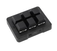 Vikye Clavier de Jeu à 6 Touches, Clavier RVB Bluetooth USB 2,4 G Tri-Mode, Clavier de Jeu Mécanique à Programmation Macro Portable pour Linux