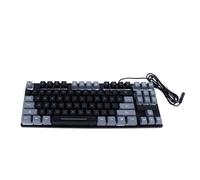 Vikye Clavier de jeu RVB rétroéclairé, clavier filaire USB avec 87 touches et couleur contrastée, mécanique comme les touches flottantes, contrôle multimédia pour ordinateurs portables de bureau