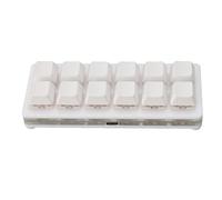 Vikye Clavier Macro de Programmation, Clavier de Jeu RVB Filaire USB de Type C à 12 Touches avec Interrupteur Rouge, Clavier Mécanique Manuel adapté au Bureau de Jeu (White)