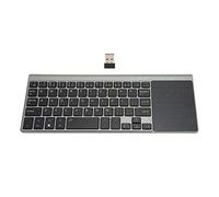Vikye Clavier sans Fil Touchpad, Clavier sans Fil Portable 2.4G 2 en 1 avec Pavé Tactile Sensible, Clavier Ultra Compact Pleine Taille pour iOS/Windows/Android