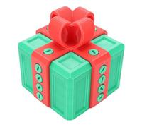 Vikye Coffret Cadeau Ennuyeux, Cadeau de Farce Interactif 3D, Boîtes de Puzzle Amusantes pour les Anniversaires, Cadeaux de Noël, Boîte de Décoration de Rangement Réutilisable (Rouge + Vert)