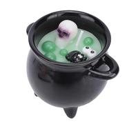 Vikye Décorations D'intérieur d'halloween, Décorations de Bougies de Chaudron de Sorcière en Céramique, Décor de Bougie Parfumée de Squelette Gothique Réutilisable