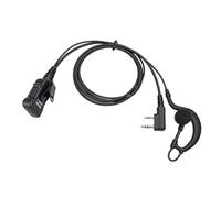 Vikye Écouteur Radio Bidirectionnel, Oreillette en Forme de G avec Micro à 2 Broches, Bouton PTT (Push-to-Talk) et Embout de Rechange, Compatible avec TK-2100, TK-3207, UV-5R,