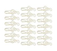 Vikye Ensemble de Trombones pour Notes de Musique, pour Organiser des Documents, 20 Pièces, Pinces Métalliques en Fer Légères, Parfaites pour le Bureau et la Maison (GOLD)