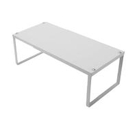 Vikye Étagère D'armoire de Cuisine Extensible, Support de Rangement en Métal 32-52 Cm (Étagère (Extensible Courte Blanche))