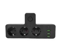 Vikye Extension de Prise, Multiprise 7 en 1 avec 3 Prises Secteur et 4 Ports USB, Interrupteur de Protection Contre Les Surcharges 2500 W pour Les Voyages à Domicile et au Bureau