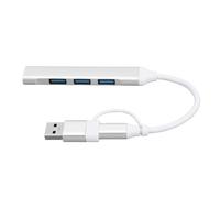 Vikye Hub USB C, Hub USB 4 Ports pour Ordinateur Portable, Alliage D'aluminium de Type C et vers 4 X, avec Gestion des Câbles, pour Une connectivité Accrue