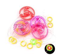 Vikye Jouet Gyroscopique Clignotant, Paquet de 10 Toupies Lumineuses avec Son de Sifflet, Jouet de Décompression de Volant D'inertie à Lumière LED Colorée Activée par Corde de Traction (Couleur