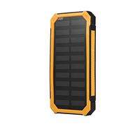 Vikye Kit de Boîtier de Banque D'énergie Solaire DIY, Chargeur Solaire Portable 20 000 MAh avec Double USB, Boîtier de Banque d'alimentation à Panneau pour L'extérieur, Le (Yellow)