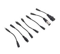 Vikye Kit de Câbles Adaptateur de Chargeur de Scooter électrique, 7 Pièces, DC 5,5 X 2,1 Mm Femelle vers XLR M12 M16, Connecteurs Mâles DC 8 Mm à 3 Broches pour Hoverboard E Bike