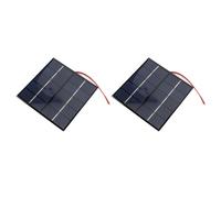 Vikye Kit de Petits Panneaux Solaires Efficaces 1,2 W 5 V avec Fil électronique pour Projets de Bricolage, Camping, 2 Pièces pour Smartphones, Tablettes, Appareils Photo