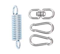 Vikye Kit de Suspension pour Hamac, Matériel à Ressort en Acier Inoxydable d'une capacité de 550 LB avec Crochet Rotatif à 360 Degrés pour Installation de Chaise Pivotante sur Porche