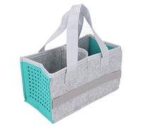 Vikye Mallette de Transport pour Kit de Démarrage Toniebox et Figurines, Sac de Rangement avec 6 Sangles élastiques et Cloison Centrale, Housse de Protection en Feutre avec Ouvertures (Lac Bleu)