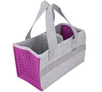 Vikye Mallette de Transport pour Kit de Démarrage Toniebox et Figurines, Sac de Rangement avec 6 Sangles élastiques et Cloison Centrale, Housse de Protection en Feutre avec Ouvertures (Purple)