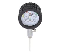 Vikye Manomètre de Pression d'air de Basket-Ball, Outil de Pression de Balle Analogique Robuste pour Entraîneurs de Volley-Ball en Métal (avec Anneau en Caoutchouc)