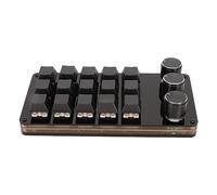 Vikye Mini Clavier Mécanique à 15 Touches avec 3 Boutons, Programme Macro personnalisé à Une Main, Séparation des Lignes de Touches, échangeable à Chaud avec Interrupteur Bleu