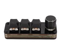 Vikye Mini Clavier Mécanique à 3 Touches avec 1 Bouton, Programme Macro personnalisé à Une Main, Séparation des Fils de Touches, échangeable à Chaud avec Interrupteur Bleu