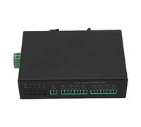 Vikye Modem Optique RS232 RS485 RS422, Modem Optique Bidirectionnel Série 8 Ports Prenant en Charge 128 Appareils, Convertisseur Série RS232 RS485 RS422 vers Fibre (Prise UE)