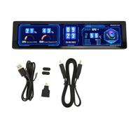 Vikye Moniteur de Données CPU PC, Moniteur PC à écran IPS avec Coque en Alliage de Zinc de 11,9 Pouces avec Haut-Parleur, Moniteur de Température D'ordinateur HD 320 X 1480 pour écran