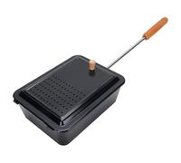 Vikye Plateau de Gril à Pop-corn Popper, Poêle à Pop-corn Manuelle en Fer Robuste avec Poignée en Bois pour la Maison, le Camping, L'arrière-cour pour Poêle à Gril et Feu de Camp