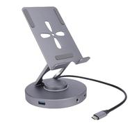 Vikye Support de Station d'accueil pour Ordinateur Portable USB C, Hub USB C 10 en 1 PD 100 W/USB 3.0/TF/SD Lecteur de Carte avec HDMI 4K, Plug and Play Rotatif à 360°