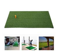 Vikye Tapis de Golf, 24x12.2x0.6inch Golf Training Net Golf Hitting Mat Indoor Home Outdoor Golf Swing Practice Tapis d'herbe avec Caoutchouc Golf Tee