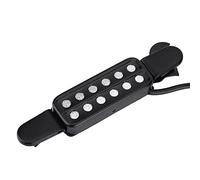 Vikye Transducteur de Micro de Guitare Acoustique à 12 Trous, pour Grandes Performances sur Scène, Guitare à Cordes Métalliques, Noir 130x26x13mm