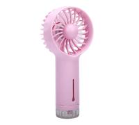 Vikye Ventilateur de Brumisation Portable, Ventilateur de Refroidissement Rechargeable par USB, 3 Vitesses, Batterie de 600 MAh, avec Pulvérisation Fine de 0,06 Mm, pour Bureau et (violet clair)