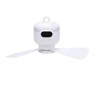 Vikye Ventilateur de Plafond Polyvalent Rechargeable par USB avec 3 Vitesses de Vent, Pales Amovibles et Télécommande pour une Utilisation Intérieure et Extérieure