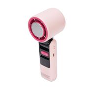 Vikye Ventilateur Portatif Pliable de Refroidissement de Glace, à 100 Vitesses avec Lumière LED pour les Voyages (PINK)