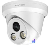 VIKYLIN Caméra de sécurité PoE 4 MP avec détection de véhicule et microphone intégré, vision nocturne de 30 m, objectif grand angle 115° de 2,8 mm, codage H.265, enregistrement 24h/24, 7j/7, étanche
