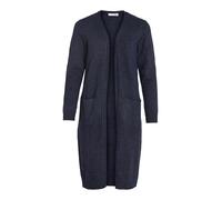 Vila Cardigan Ril long en maille col arrondi bleu femme Taille M