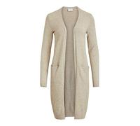 Vila Cardigan-Noos Viril L/S Long Knit Cardigan pour Femme, Mélange Naturel., XXL