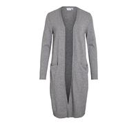 Vila Cardigan tricoté VIRIL Long, Melange Gris Moyen, S