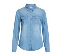Vila Bista Denim Shirt Bleu S Femme