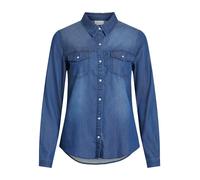 Vila Chemise femme Bista en denim manches longues col chemise bleu XS