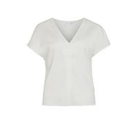 Vila Chemisier Viellette à col en V S/S satiné Top Noos à Manches Courtes, Blanche-Neige, 36